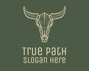 Animal Bull Skull logo design