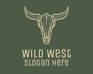 Animal Bull Skull logo design