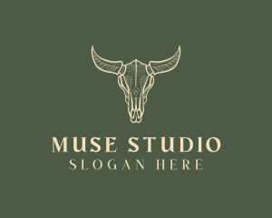 Animal Bull Skull logo design