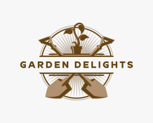 Shovel Plant Gardener logo design