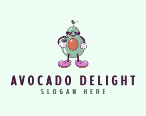 Cool Retro Avocado logo design