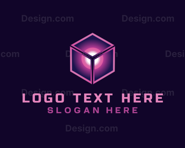 Orb Cube Neon Logo