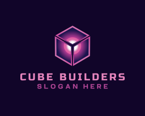 Orb Cube Neon logo design