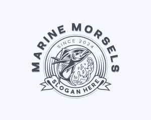 Tuna Fish Fisheries logo design