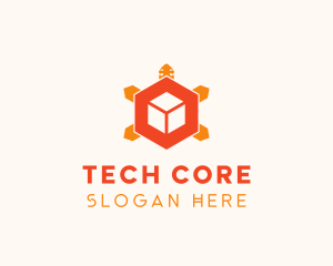 Turtle Tech Cube logo design