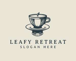 Tea Coffee Cup Saucer logo design