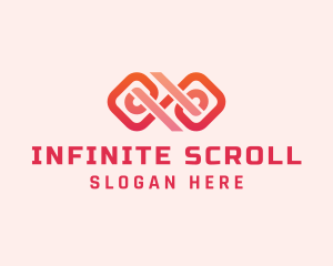 Abstract Chain Infinity logo design