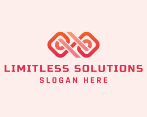 Abstract Chain Infinity logo design