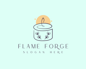 Bright Floral Candle logo design