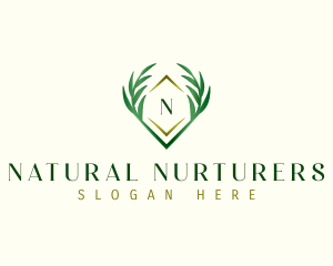 Nature Organic Leaves logo design