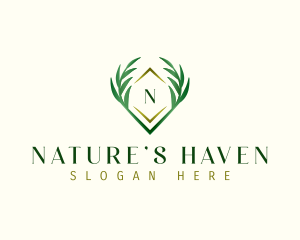 Nature Organic Leaves logo design