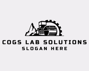 Cog Road Roller logo design