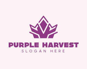 Purple Pageant Crown logo design