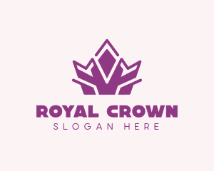 Purple Pageant Crown logo design