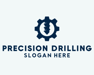 Drill Gear Machine  logo design