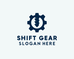 Drill Gear Machine  logo design