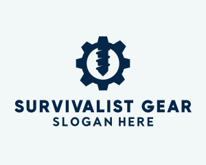 Drill Gear Machine  logo design