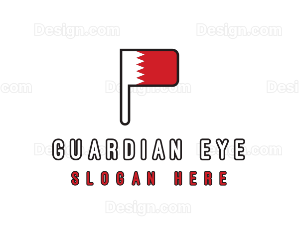 Bahrain Flag Tourism Logo