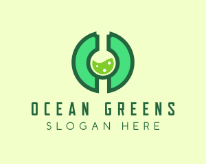 Green Laboratory Letter O logo design