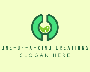 Green Laboratory Letter O logo design