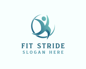 Running Human Fitness logo design