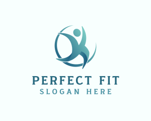 Running Human Fitness logo design