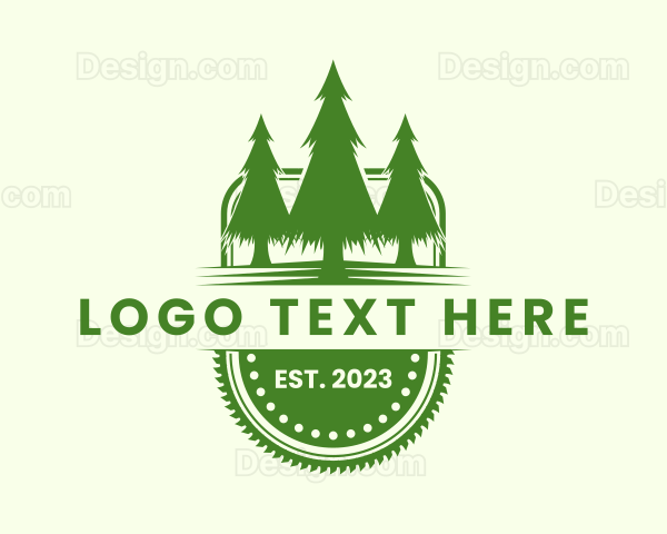 Lumber Pine Saw Logo