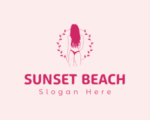 Fashion Wreath Bikini logo design