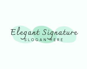 Calligraphic Signature Wordmark logo design