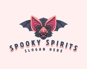 Halloween Bat Wings logo design