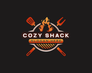 Smoked Grill Barbeque Chicken logo design