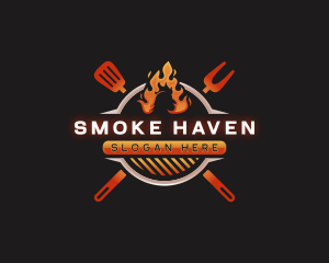 Smoked Grill Barbeque Chicken logo design