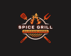 Smoked Grill Barbeque Chicken logo design