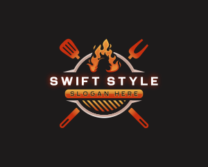 Grill Barbeque Chicken logo design