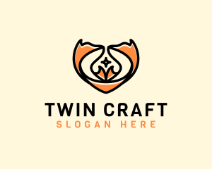 Wild Twin Fox  logo design