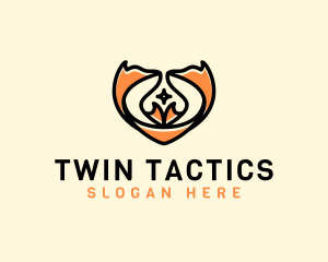 Wild Twin Fox  logo design