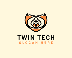 Wild Twin Fox  logo design