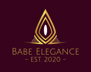 Golden Elegant Pageant logo design