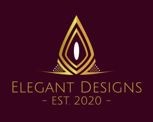 Golden Elegant Pageant logo design