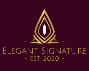 Golden Elegant Pageant logo design