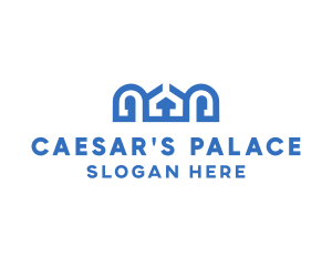 Blue Greek Palace logo design