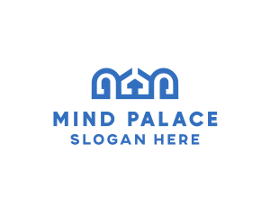 Blue Greek Palace logo design