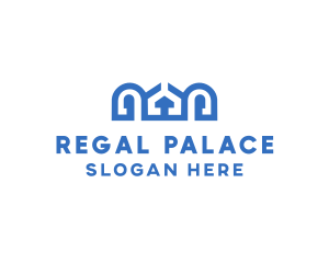 Blue Greek Palace logo design