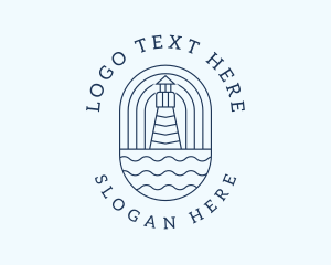 Coastal Wave Lighthouse  logo
