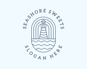 Coastal Wave Lighthouse  logo