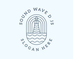 Coastal Wave Lighthouse  logo design