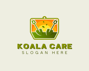 Shovel Landscaping Lawn Care logo design