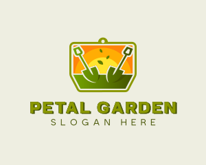 Shovel Landscaping Lawn Care logo design