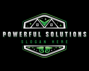 Roofing Pressure Washer logo design