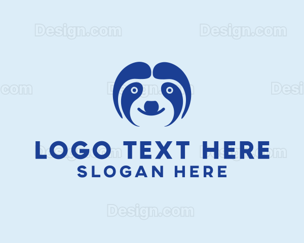 Cute Sloth Face Logo